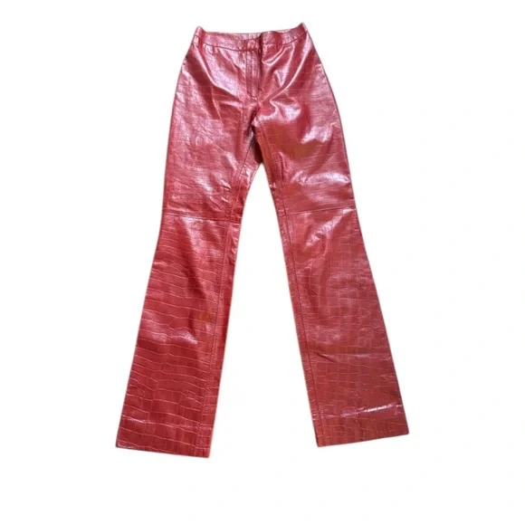 Giuliana Tasso Vintage Aligator Leather pants 38 - Picture 1 of 9